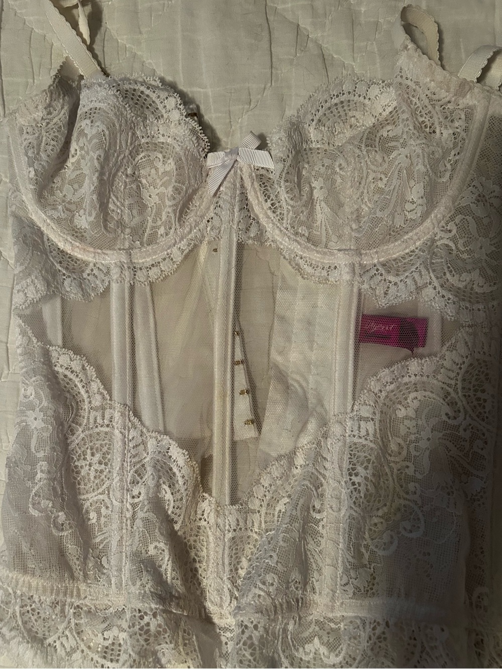Agent Provocateur Ivory Lace Underwire Bustier